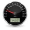 Speedometer. Black 3d vehicle gauge
