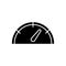 Speedometer black glyph icon
