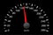 Speedometer. Black vehicle gauge scale