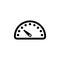 Speedometer, Car Speed Meter Flat Vector Icon