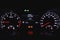 Speedometer dashboard with illumination