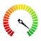 Speedometer dial vector icon