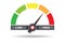 Speedometer flat icon. Sign colorful speedometer. Vector logo for web design, mobile and infographics