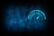 Speedometer gauge icon abstract blue background illustration digital texture design concept