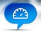 Speedometer gauge icon blue bubble background