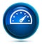 Speedometer gauge icon elegant blue round button illustration