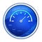 Speedometer gauge icon futuristic blue round button vector illustration