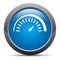 Speedometer gauge icon premium blue round button vector illustration
