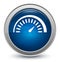 Speedometer gauge icon starburst shiny blue round button illustration design concept