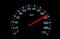 Speedometer at high speed with red index