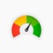 Speedometer icon. Colorful Info-graphic. High risk meter