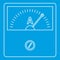 Speedometer icon, outline style