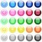 Speedometer icons in color glossy buttons