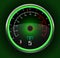 Speedometer isolated on dark green