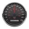 Speedometer. Kilometers and miles. Black car dashboard gauge