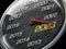 Speedometer needle pointing the year 2023. 3D illustration