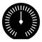 Speedometer odometer speed counter meter icon black color vector illustration image flat style