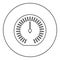 Speedometer odometer speed counter meter icon in circle round black color vector illustration image outline contour line thin