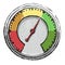 Speedometer. Poor, fair, good, excellent - rating meter. Vector illustration, isolated