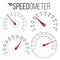 Speedometer Set Vector. Car Abstract Console Gauge Tachometer. Tachometer. For Transportation, Racing Design