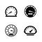 Speedometer. Simple Related Vector Icons