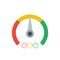 Speedometer. Speedometer vector icon. Scale of emotions. Easy, Normal, Hard