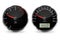 Speedometer and tachometer. Black 3d vehicle gauges