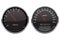 Speedometer and tachometer. Black car dashboard gauges