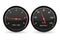 Speedometer and tachometer. Black car dashboard gauges