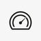 Speedometer or tachometer icon for auto websites and mobile UI design. Car dashboard symbol
