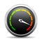 Speedometer vector round icon