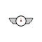 Speedometer wings vector design template illustration