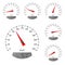 Speedometers. Round speed scale