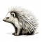 Speedpainting Of A Porcupine: Enigmatic Character In High-contrast Sketch