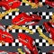 Speedway racing seamless pattern