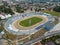 Speedway stadium in Leszno from sky