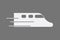 Speedy train running fast logo using white color on dark background vector for railway industry