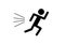 Speedy vector running stickman image