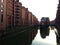 Speicherstadt Hamburg at sunset