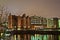 Speicherstadt at night in Hamburg