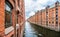 Speicherstadt warehouse district in Hamburg, Germany