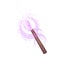 Spell Wand with Sparkling Dust or Powder Swirling Around Vector Illustration