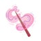 Spell Wand with Sparkling Dust or Powder Swirling Around Vector Illustration