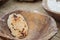 Spelled (einkorn) bread with stamped drawings