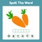 Spelling Word Scramble Game Template carrot.