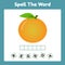 Spelling Word Scramble Game Template Orange.