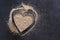 Spelt Flour in a Heart Shape