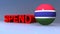 Spend with gambia flag on blue