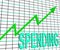 Spending Chart Graph Shows Increasing Expenditure