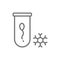 Sperm bank, spermatozoon freezing line icon.